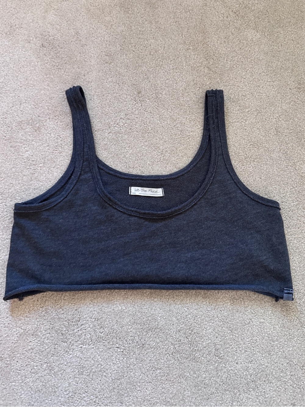 Free People We The Free Black Super Cropped Tank Top or bra